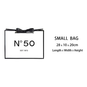 ANFENG 50th Birthday Keepsake Gift Bag for Women 1973 Mom Novelty 50 Year Old Party Paper Bags Shopping Tote Idea Fifty (Small Size)