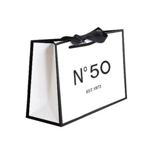 anfeng 50th birthday keepsake gift bag for women 1973 mom novelty 50 year old party paper bags shopping tote idea fifty (small size)