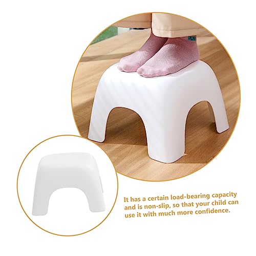 Collapsible Foot Stool Plastic Stool Step Stool Foldable Step Stool for Kids Step Stool Stool Small Stool Shoe Changing Stool Cartoon White Adult Step Stool