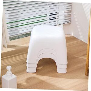 Collapsible Foot Stool Plastic Stool Step Stool Foldable Step Stool for Kids Step Stool Stool Small Stool Shoe Changing Stool Cartoon White Adult Step Stool