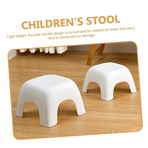 Collapsible Foot Stool Plastic Stool Step Stool Foldable Step Stool for Kids Step Stool Stool Small Stool Shoe Changing Stool Cartoon White Adult Step Stool