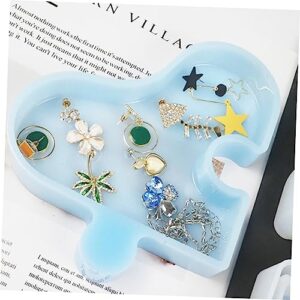 VILLCASE 1pc Box Jewelry Box Mold Silicone Bottle Resin Art Epoxy Resin Ashtray Mold Hand Mold Ring Tray DIY Silicone Mold Heart Epoxy Mold Storage Box Mold Crystal Silica Gel White Dish