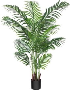 artificial areca palm tree guaranteed quality 5 foot with 17 branches a bushy look date phoenix coconut florida california