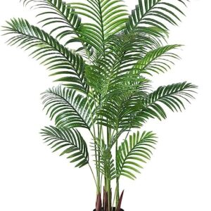 Artificial Areca Palm Tree Guaranteed Quality 5 Foot with 17 Branches A Bushy Look Date Phoenix Coconut Florida California