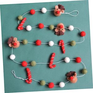 DECHOUS 1 String Christmas Felt Ball Skewers Christmas Decor House Decorations for Home Christmas Ornaments Handmade Felt Garland Wall Ball Banner Reindeer Tree Decoration Imitation Elk