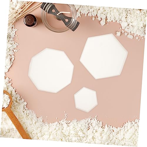 COHEALI 3pcs Epoxy DIY Mold Resin Jewelry Molds Tuile Molds Silicone Concrete Tray Resin Trinket Plate Display Tray Model Resin Coaster Silica Gel Silicone Casting Mold Resin Casting Mold