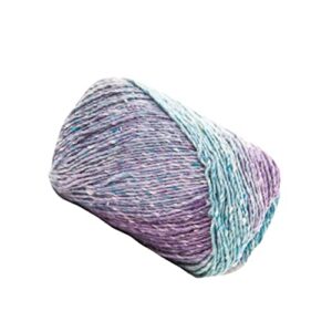 VILLCASE Self- Striping Crochet Yarn Hand Crochet Yarn Knitting Yarn Organic Milk Multicolor Yarn Hand Knitting Yarn Gradient Colorful Yarn Knitting Yarn Material Braided Wire Manual