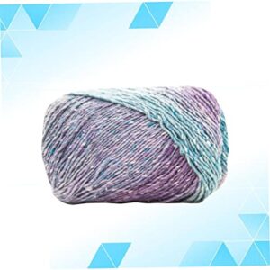 VILLCASE Self- Striping Crochet Yarn Hand Crochet Yarn Knitting Yarn Organic Milk Multicolor Yarn Hand Knitting Yarn Gradient Colorful Yarn Knitting Yarn Material Braided Wire Manual