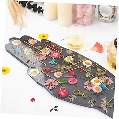 VILLCASE 1pc Pallet Mold Fruit Tray Jewelry Dish Tray Fruit Platter Serving Board Mold Coaster Molds for Resin Casting Table Mat Palmistry Palm Tray Mould Cup Mat Casting Mold Plate Cup
