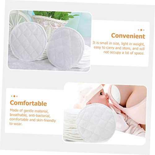 SAFIGLE 12Pcs Professional Breastfeeding Patches Breast-Feeding Washable White Absorbent Nursing pad Cotton Nursing Pads Breastfeeding Gel Pads Breast Milk Cotton Chest pad