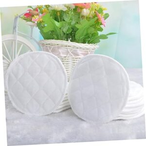 SAFIGLE 12Pcs Professional Breastfeeding Patches Breast-Feeding Washable White Absorbent Nursing pad Cotton Nursing Pads Breastfeeding Gel Pads Breast Milk Cotton Chest pad