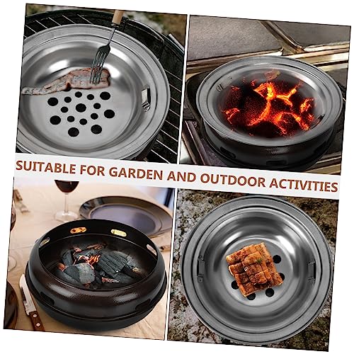 Yardwe 1pc Oven Portable Camping Grill Portable Grills Charcoal Burner Outdoor Grill Cooker Kabob Burgers Grill Bbq Iron Oven Outdoor Barbecue Oven Camping Supplies Bbq Stove for Party