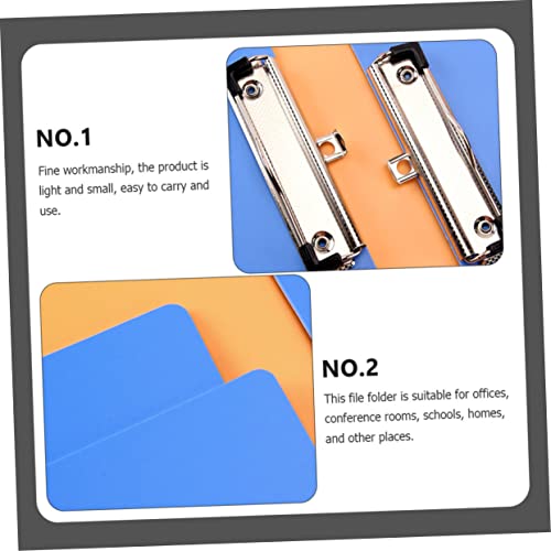 STOBOK 4pcs Folder Nursing Clip Board Small Clipboards Office Clipboard Restaurant Clipboard Menu Cover Board Writing Support Business Agent Writing Board Exam Paper Clips Letter Blue A4