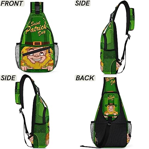 Saint Patrick's Day Sling Backpack St. Patrick's Day Crossbody Bag Hiking Backpack Casual Daypack