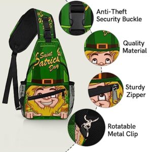 Saint Patrick's Day Sling Backpack St. Patrick's Day Crossbody Bag Hiking Backpack Casual Daypack