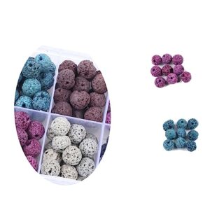 COHEALI 180pcs 10 Beads for Crafts Crystal Kit Jewelry for Volcanic Bead Loose Gumball Beads Gemstone Beads Jewelery Making Beads Loose Beads Lava Beads Artificial Bracelet Set Suite