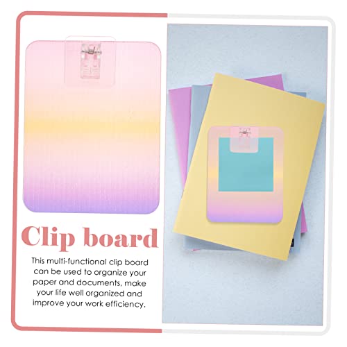 Misti Stamping Tool 6 Pcs Plate Clamp Clear Colored Clipboards Scrapbooking Die-Cut Machines Exam Paper Clips File Clipboards Document Holder Acrylic Plastic Student Notebook