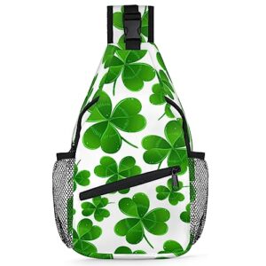 st patrick day clover sling backpack st. patrick's day crossbody bag hiking backpack casual daypack