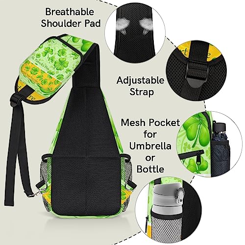 St. Patrick's Day Sling Backpack St. Patrick's Day Crossbody Bag Hiking Backpack Casual Daypack