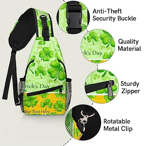 St. Patrick's Day Sling Backpack St. Patrick's Day Crossbody Bag Hiking Backpack Casual Daypack