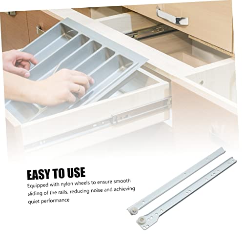 Ciieeo 2 Sets Drawer Slides Ball Bearings PC Keyboard Desk Tray Cabinet Drawer Bearing Slides Cabinet Slider Table Keyboard Slides Heavy Duty Slides Bearing Tray Slide Cupboard Slideshow