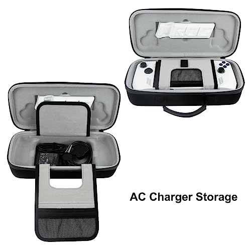 Hard Carrying Case for 2023 ASUS ROG Ally Handheld, ROG Ally 7 Accessories Travel Case with Charger Storage (Black)