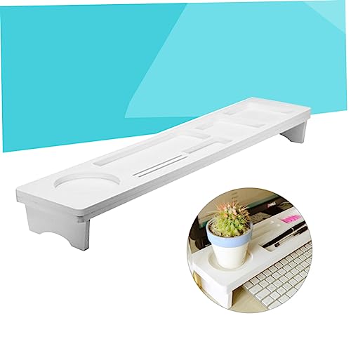 NUOBESTY Home Board Desktop Organizer White Office Desktop Organizer Rack Desktop Tray Storage Rack Keyboard Stand It Can Move Tray Office Removable Keyboard Rack