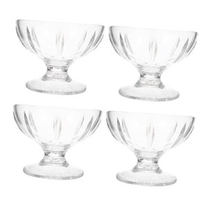 hemoton 4pcs ice cream cup trifle mojito glasses glass pudding cup plastic container plastic trifle bowl clear acrylic cake stand high based juice cup milk shake cup dessert display cup