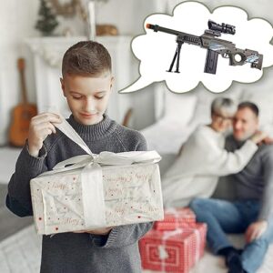 Automatic Sniper Rifle Toy Gun with Scope for Soft Guns Darts with 2 Magazines, Foam Blaster with 100 EVA Soft Bullets, Realistic Electric Machine Gun for Boy 8-12 Age, Birthday Gift for Kid and Adult