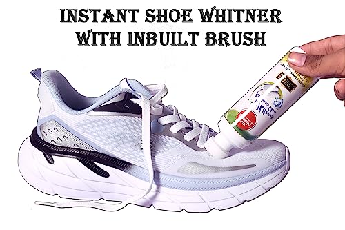 ZIG ZAG Instant Shoe Whitner for Sport Shoes,Sneakers and more Includes Sponge Applicator Easy-to-use Lid Brush Whitener Pack of 3