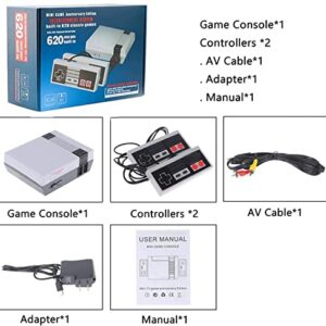 GEEKAA Retro Classic Game Console, Mini Retro Video Game System Built-in Many Old-School Games, 8-Bit Video Game System with 2 Classic Controllers