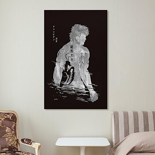 Hanma Baki Poster Poster Decorative Painting Canvas Wall Art Living Room Posters Bedroom Painting 12x18inch(30x45cm)