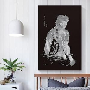 Hanma Baki Poster Poster Decorative Painting Canvas Wall Art Living Room Posters Bedroom Painting 12x18inch(30x45cm)