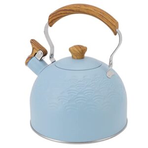 Tea Kettle Stovetop Whistling Kettle Teapot, Easy-grip Handle With Trigger Opening Mechanism, Food Grade Stainless Steel Teakettle, Stove Top with Heat Proof Ergonomic Handle.