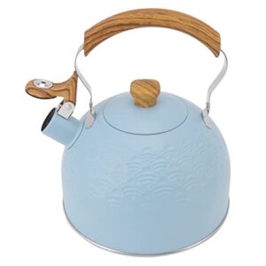 Tea Kettle Stovetop Whistling Kettle Teapot, Easy-grip Handle With Trigger Opening Mechanism, Food Grade Stainless Steel Teakettle, Stove Top with Heat Proof Ergonomic Handle.