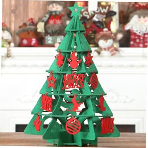 BESTOYARD 2Pcs Christmas Tree Holiday Party Decoration Table Small Xmas Tree Christmas Table centerpieces Artificial Snow Pine Tree Miniature Pine Tree Xmas Pine Tree Ornaments Delicate Felt