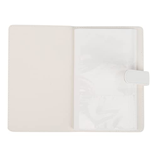 96 Pockets 3 Inch Mini Photo Album for Fujifilm Instax Mini 12/11/9/8/7s/25/70/90 Instant Camera Film, Wallet Album PU Cardcase Bank Card Holder Book (White)