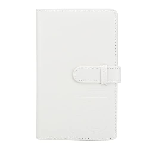 96 Pockets 3 Inch Mini Photo Album for Fujifilm Instax Mini 12/11/9/8/7s/25/70/90 Instant Camera Film, Wallet Album PU Cardcase Bank Card Holder Book (White)