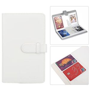 96 Pockets 3 Inch Mini Photo Album for Fujifilm Instax Mini 12/11/9/8/7s/25/70/90 Instant Camera Film, Wallet Album PU Cardcase Bank Card Holder Book (White)