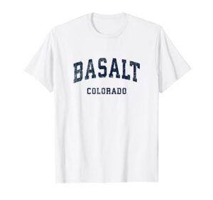 basalt colorado co vintage athletic sports design t-shirt