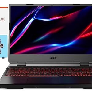 acer Nitro 5-AN515 Gaming & Entertainment Laptop (AMD Ryzen 7 6800H 8-Core, 64GB DDR5 4800MHz RAM, 1TB PCIe SSD, GeForce RTX 3070 Ti, 15.6" Win 11 Home) with MS 365 Personal, Dockztorm Hub