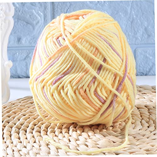 EXCEART Yarn for Knitting White Yarn Knitting Accessories Doll Roving Textured Yarn Coarse Wool Cotton Ball Crochet Yarn Cotton Yarn Cone Chunky Yarn Acrylic Yarn Knitting Yarn Soft