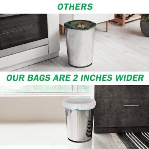 Bay Ridge Laguna 4 Gallon/100pcs Small Trash Bags - Drawstring Small Garbage Bags - Kitchen Trash Bags - Bathroom Trash Bags - Plastic Trash Bags with Handles - Waste Basket Liner - 19x19” (White)