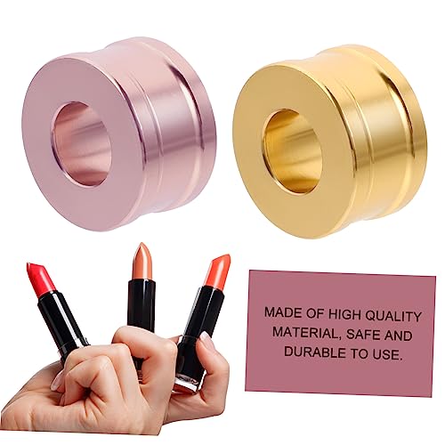 FRCOLOR 4pcs Lipstick Mold DIY Kits Molds for Resin Ring Tool Lip Applicator Silicone Lipstick Ring Lip Balm Lipstick Mould Ring DIY Lipstick Mold Lip Balm DIY Mold Ring Aluminum Tray