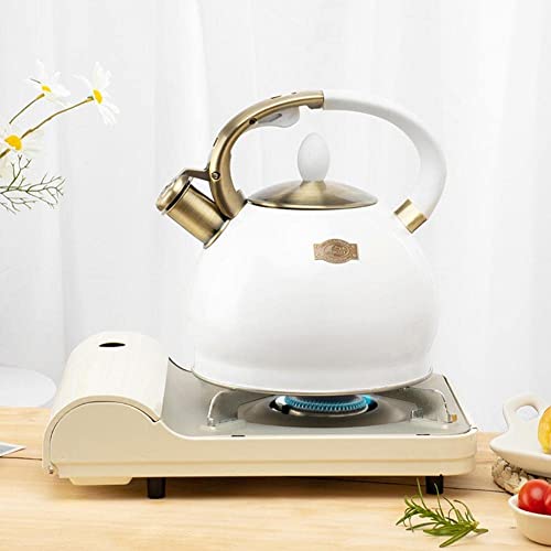 Tea Kettle Stovetop Whistling Teapot 3.5L Stainless Steel Kettle High Capacity Gas Whistle Kettle Induction Cooker Teapot Thicken Kettle Whistling Kettle Whistle Kettle Stove Top Kettle (Color : Red