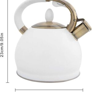 Tea Kettle Stovetop Whistling Teapot 3.5L Stainless Steel Kettle High Capacity Gas Whistle Kettle Induction Cooker Teapot Thicken Kettle Whistling Kettle Whistle Kettle Stove Top Kettle (Color : Red