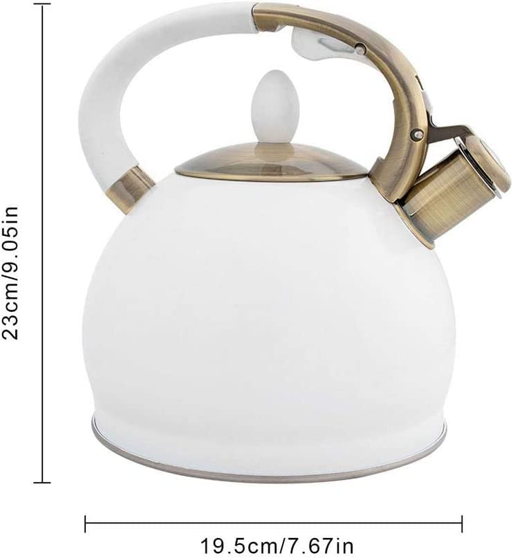 Tea Kettle Stovetop Whistling Teapot 3.5L Stainless Steel Kettle High Capacity Gas Whistle Kettle Induction Cooker Teapot Thicken Kettle Whistling Kettle Whistle Kettle Stove Top Kettle (Color : Red
