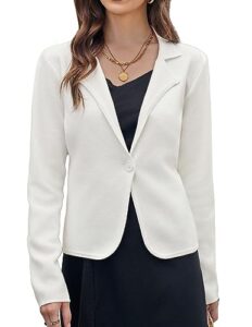 women sweater blazer jackets casual knit open front business cardigans for women blazer lightweight white l