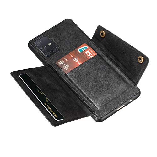 Compatible with Realme 7 Pro Cover Case,Compatible with Realme 7 Pro RMX2170 PU Leather Stand Phone Case Cover Black