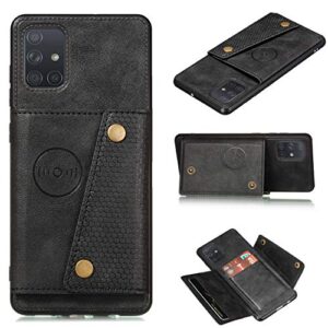 compatible with realme 7 pro cover case,compatible with realme 7 pro rmx2170 pu leather stand phone case cover black